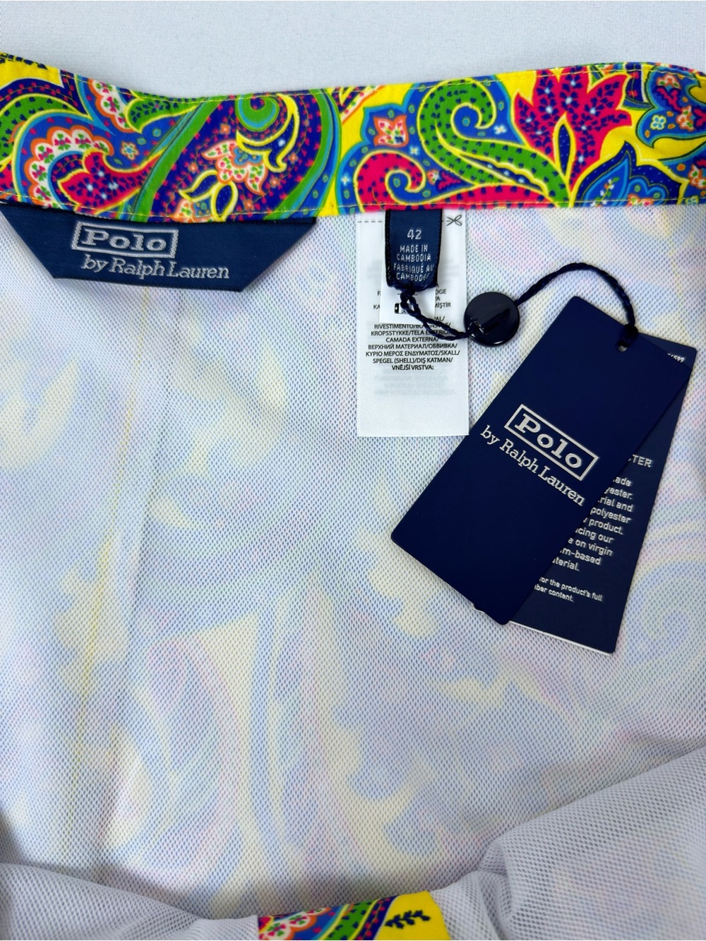 Polo Ralph Lauren Paisley Swim Trunks Shorts NWT Size 42 - Picture 3 of 6